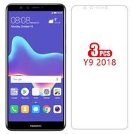 Case for huawei y9 2018 cover screen protector tempered glass on y92018 y 9 9y soft phone huawey hua