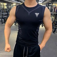 Korea Sports tight fitting suit muscle short sleeved mens high elasticity training suit T-shirt quic