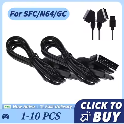 1-10PCS SNES Gamecube and N64 Console A/V TV Video Scart RGB Cable