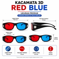 MERAH 3D Plastic Frame Movie Glasses Red Dimension 3biru H2 Cinematic BR449 4D Movie Watch