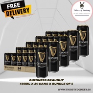 Guinness Draught - 440ml x 24 cans (Bundle of 5) (BBD: 12/2026)
