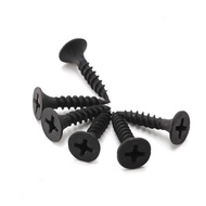 Black steel screws size 6 x 3/ 4 (1.9cm) drywall contains 100 pieces of gypsum, wood, iron