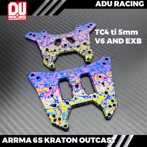 ADU Racing shock TOWER CNC TC4 ti FOR ARRMA 6s KRATON EXB V2 AND V6 OUTCAST KRATON