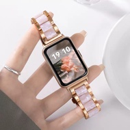 Luxurious Metal Resin Watchband For Huawei Watch Fit 2 Strap Huawei Fit Wristband Simple Huawei Fit Strap Replacement Huawei Fit2 Strap Watch Strap Huawei Watch Fit Strap
