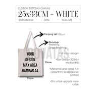 DT - CUSTOM Canvas Tote bag Canvas Tote bag 1-day anniversary/ (OEM, 25cmx33cm)
