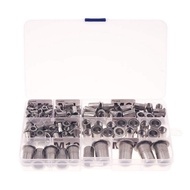 155pcs Stainless Steel Rivet Nuts M3 M4 M5 M6 M8 M10 M12 Metric Nutsert Rivnuts Assortment Kit