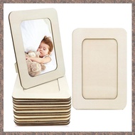 [partylo.] 12 Pieces DIY Wood Picture Frames Unfinished Solid Wood Photo Picture Frames Standing Pho