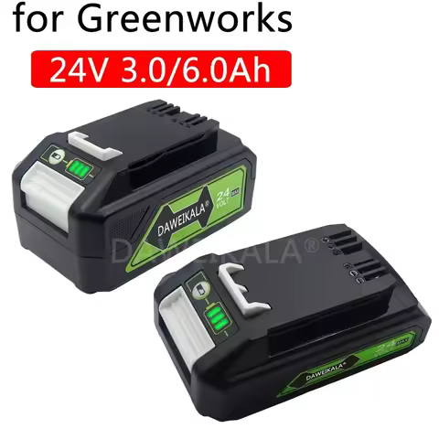 For Greenworks 24V 3.0Ah 6.0Ah Lithium Battery for Greenworks 24V 48V Tools MO24B410 MO48L4211 HT24B