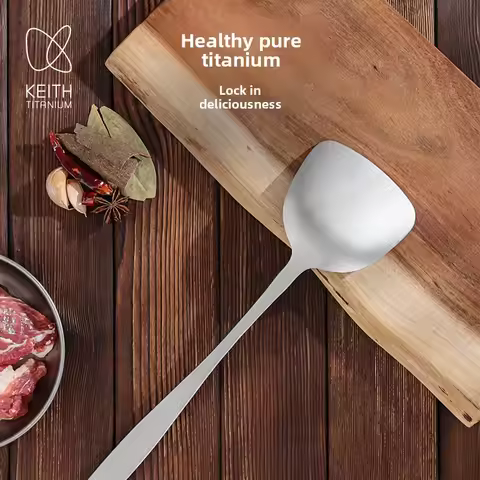 KEITH Titanium MASTERCHEF Spatula Ti8704 Thick Heat-Resistant Handle Non-Burn & Easy Clean Professio