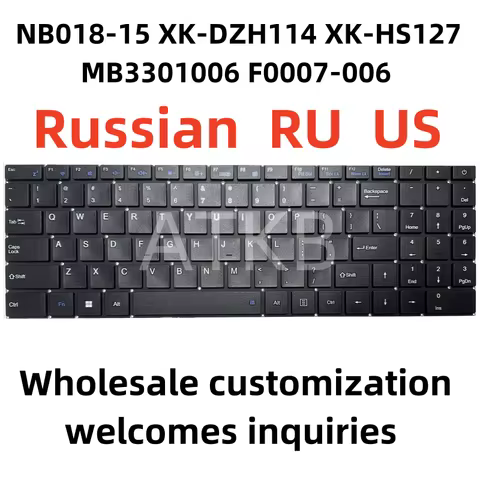 Suitable for counterfeit US NB018-15 XK-DZH114 XK-HS127 MB3301006 F0007-006 laptop keyboard