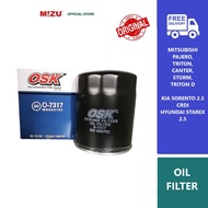 MIZU OSK MITSUBISHI OIL FILTER O-7317 PAJEROTRITONCANTERSTORMSORENTOHYUNDAI STAREX