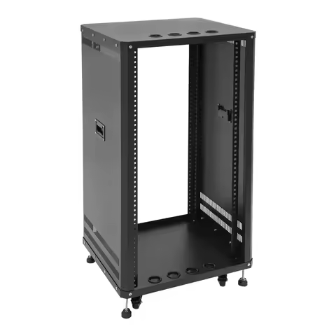 18U/22U AV Rack Stand with Caster Wheels Component Rack Cabinet Recording Studio Racks Removable Sid