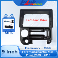 ABS Car Multimedia Player Fascia for Hyundai Santro Atos Prime 2003 2004 2005 2006 2007-2015 9 Inch 