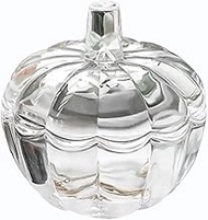 Small Clear Glass Jar Pumpkin Shaped - Perfect for Jewelry Storage and Candle Holder, Home Office De