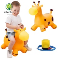 ZILUOLAN Giraffe Bouncy Horse, Inflatable Rubber Animals Jumping Toys, Creative Thickened Sturdy Ant