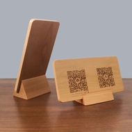 QR Code wood stand for your business 10x20cm