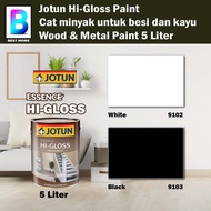 Jotun Hi-Gloss Wood And Metal Paint 5 Liter White 9102 / Black 9103