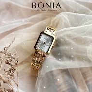 [Original] Bonia BNB10764-2213 Elegance Sapphire Women's Watch with Silver Dial Gold Stainless Steel