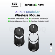 GOOJODOQ 2-in-1 Modular Mouse, Split mouse, 1600 DPI Dual Mode BT5.2,35g Portable for Laptop Pad Off