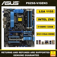 ASUS P8Z68-V/GEN3 LGA 1155 Motherboard DDR3 Ram 32GB Intel Z68 PCI-E 3.0 HDMI USB3.0 ATX For Core i3
