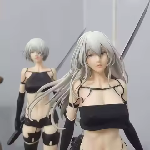 Nier Automata Anime Peripherals Otaku Collectibles A2 Battle Damaged Ver 2b Statues 50cm Garage Kits