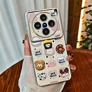 Vivo X200 X100 Pro Casing Vivo X200 X100 Casing Bear Dessert Mobile Phone Case 3D Cartoon Graffiti S