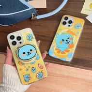 Orange Juice Cool Magnetic Holder iPhone 17E 16E 15 14 13 12 11 Pro Max Phone Case iPhone17 Protecti