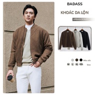 BADASS SuedeJacket Soft Leather Surface, Loose Form, Youthful for Guys to Keep Warm Well - ADLTK602