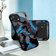 Corak Camouflage Glass casing for REDMI K60 Ultra/Redmi K50 Ultra/REDMI K40S/K40/K20/A1/A1 Plus/Redm