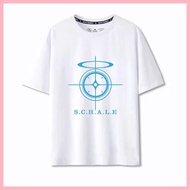 ใหม่ เสื้อยืดแขนสั้น Blue Archive SCHALE Blue Archive Blue BA เกมมือถืออะนิเมะ Merchandise สองมิติแข