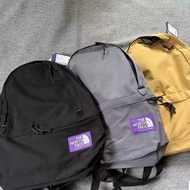the north face purple label 刺繡logo 皮質拉鍊 23L 背包