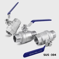 Q11F 304 stainless steel ball valve 2-piece Water pipe switch valve 304 SUS 1/4 3/8 1/2 3/4 thread
