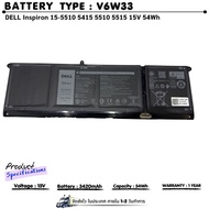 (ส่งฟรี ประกัน 1 ปี ) แบตเตอรี่โน๊ตบุ๊ Dell V6W33 for Inspiron 13 5310 Inspiron 14 5410 Inspiron 15