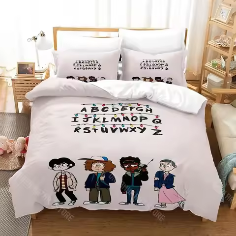 3D Print Stranger Millie Bobby Brown Bedding Set Single Twin Full Queen King Size Bed Set Aldult Kid