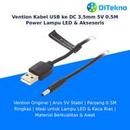 Vention USB to DC Cable 3.5mm 5V 0.5M Power LED Light & Accessories