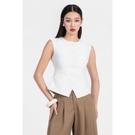 Sleeveless Office Blouse - , elegant, modern Freelancer - FWBL25FH02C