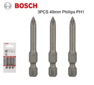 Bosch 3pcs Phillips PH1 49mm Extra Hard Screw Tip Electric Drill Bits Set