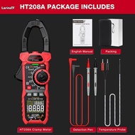 HT208D แคลมป์มิเตอร์ดิจิตอล True RMS - เครื่องทดสอบอุณหภูมิโอห์ม Hz 1000A
