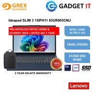 LENOVO IDEAPAD SLIM 3 15IPH11 83UR005CMJ / 83UR005DMJ LAPTOP (CU5-322,16GB,512GB SSD,15.3"WUXGA,INTE