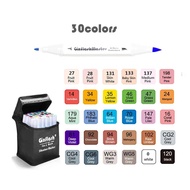 Ginflash Brush & Fine Comic Art Markers Brush Pen Sketch Alcohol Based Markers Dual Head Manga Drawi