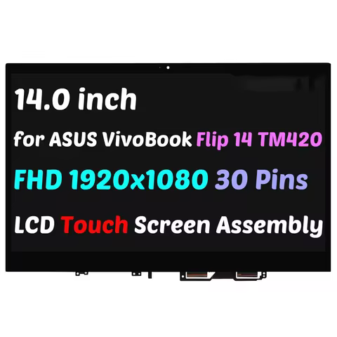 For Asus VivoBook Flip 14 TP420 TP420UA TM420 TM420U TM420I TM420IA Touch Digitizer LCD Display Scre