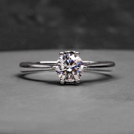 Antoinette - Cincin Moissanite Perak 925 Silver Rhodium Plated Ring