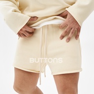 BUTTONS Beige Regular Cut Shorts Above the Knee, Shorts men's above the knee