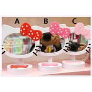 [H-213] Hello Kitty Table Makeup Mirror with Small Comb