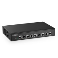 MokerLink 8 Port 10G Managed Ethernet Switch, 10G/5G/2.5G/1G Auto-Adaptive, L3 Web/CLI Managed, Meta