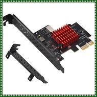 (GJBK) PCIE USB 3.1 GEN2 Type-E Expansion Card10Gbps PCI Express 3.0 1X to 20Pin Front Panel Type C