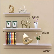 1 Piece Sky Lack Floating Wall Shelve Home Living 40cm/60cm/ 80cm/ (1.6cm Thickness) Rak Hiasan Rak 