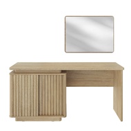 SB Design Square SB FURNITURE โต๊ะเครื่องแป้ง / โต๊ะทำงาน ขนาด 160 ซม รุ่น VALLEY สีไม้อ่อน (ที่นั่ง
