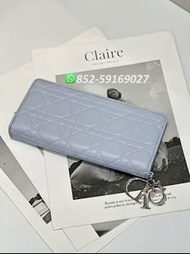 99新✨全港最平 ‼正品任驗 ‼🌈Dior Lady Dior Voyageur Wallet S0007OVRB Blue 藍色👏現貨 支持陪驗 #女裝銀包 #包包 #hand bag #Walle