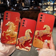 Oppo A74 / A94 / A95 case with Lucky Horse print - shockproof TPU cover